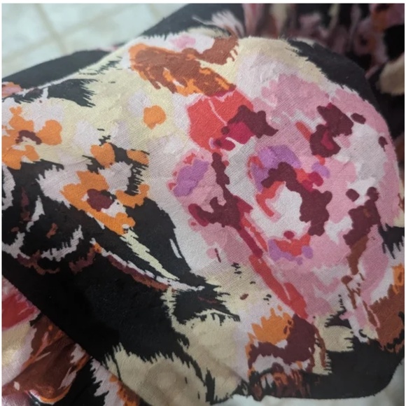 Anthropologie Maxi Dress XL Black, Pink, Red, Orange, Peach - Picture 10 of 10